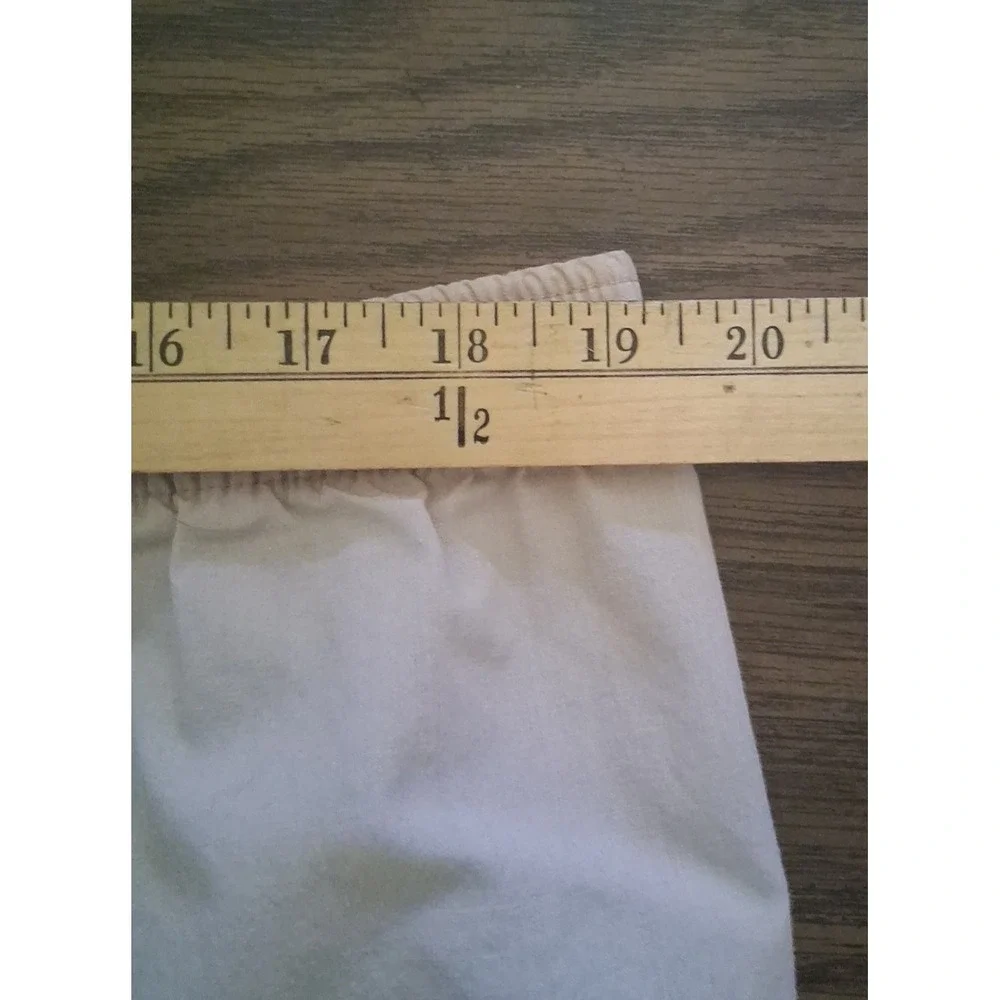 VTG Royal Knight XL Men's Pajamas Pant Set Long Sleeve Tan w Brown Piping 1 spot